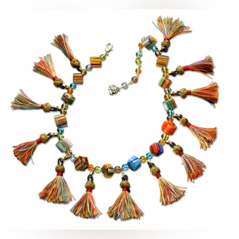 VICTORIA & RICHARD MacKenzie-Childs EMPRISE Haberdashery MilleFiori Necklace NEW